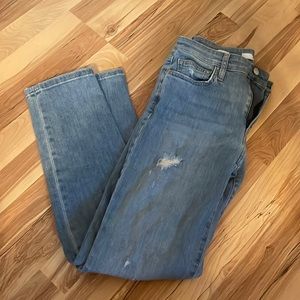 Joes Jeans boyfriend slim ankle distressed